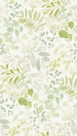 Vliestapete Tropisch Aquarell Creme Grün 39693-2