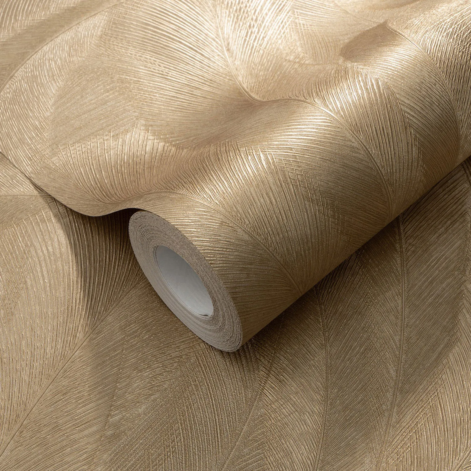 Vliestapete Tropisch Blätter Gold Metallic 10476-30