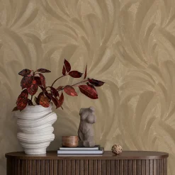 Vliestapete Tropisch Blätter Gold Metallic 10476-30