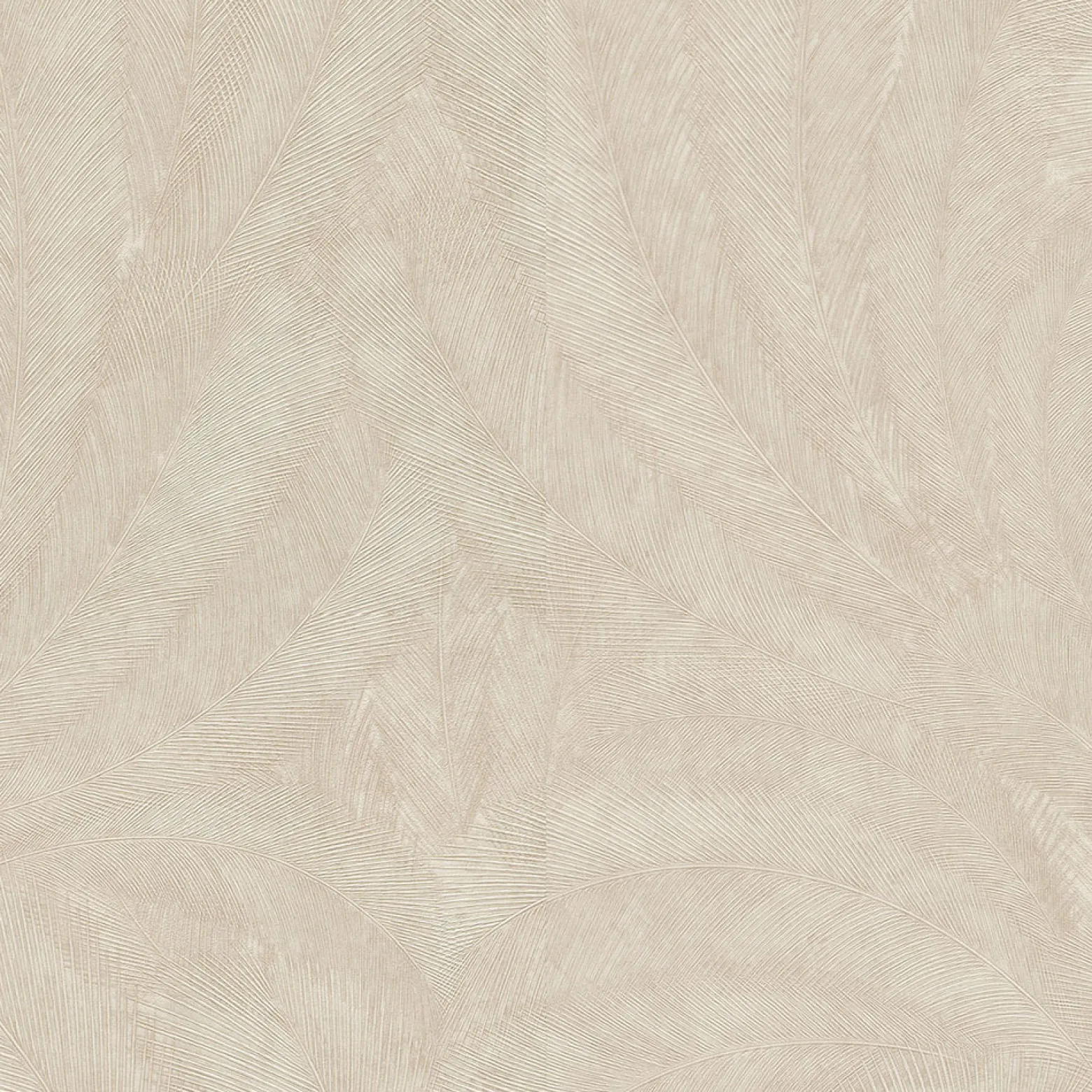 Vliestapete Tropisch Blätter Beige Creme Glitzer 10476-02