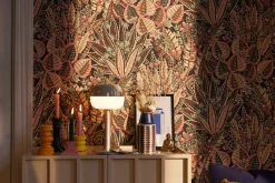 Vliestapete Tropisch Floral Schwarz Beige Rot 39653-1