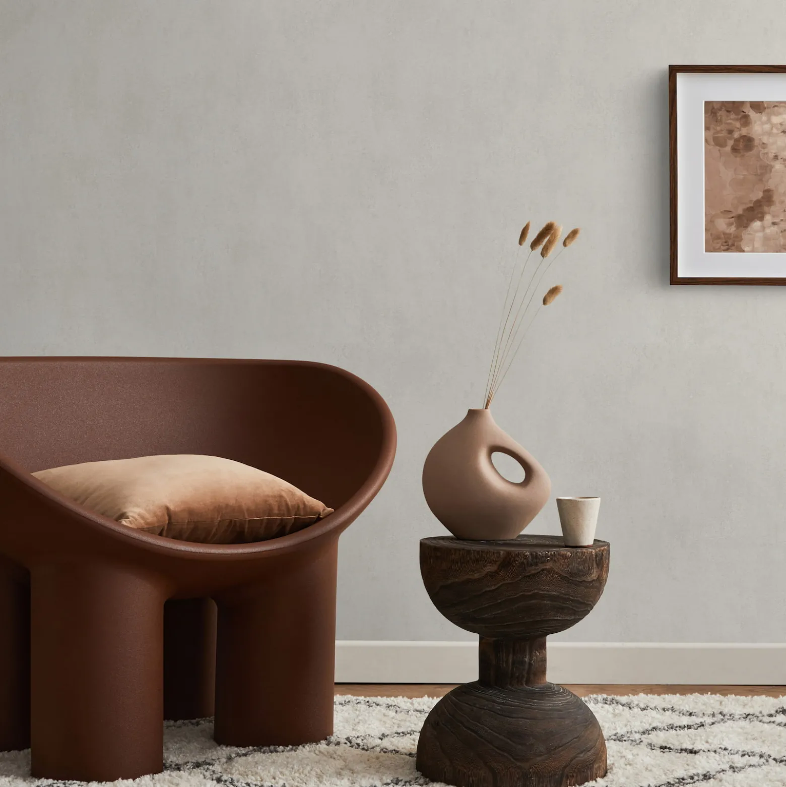 Vliestapete Uni Betonoptik Modern Beige Grau 82471