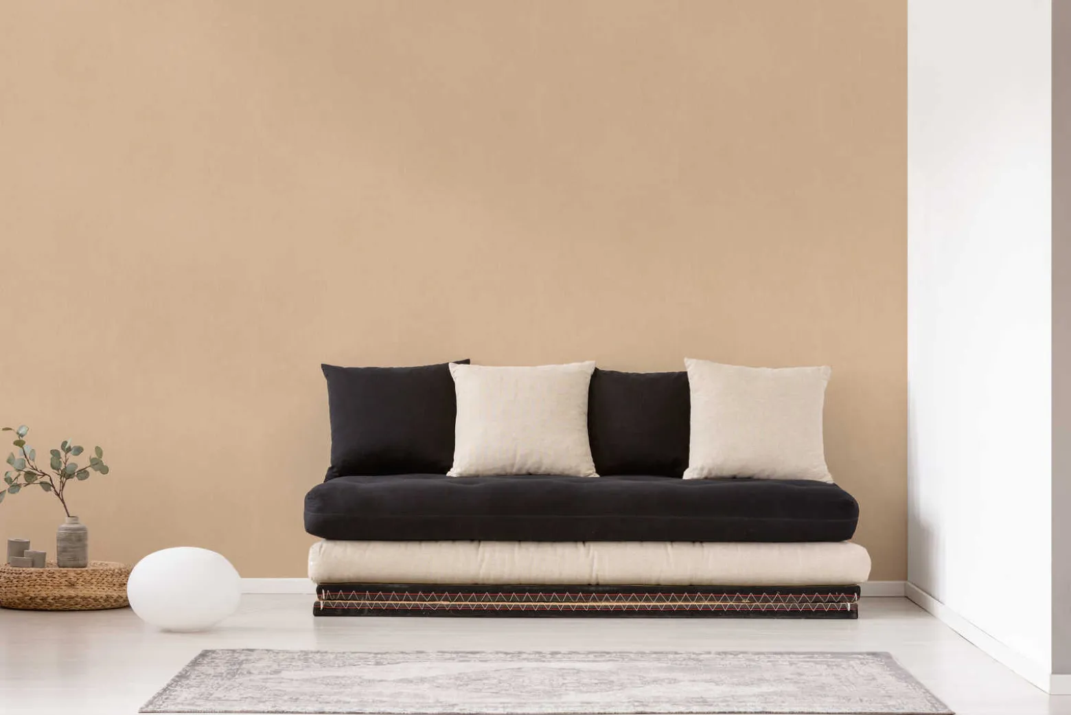 Vliestapete Uni-Design Einfarbig beige 38368-6