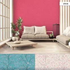 Vliestapete Uni Design rot Livingwalls 37913-5