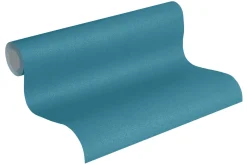 Vliestapete Uni-Design Strukturiert blau 36899-6
