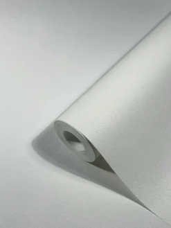 Vliestapete Uni Einfarbig weiß metallic 32747