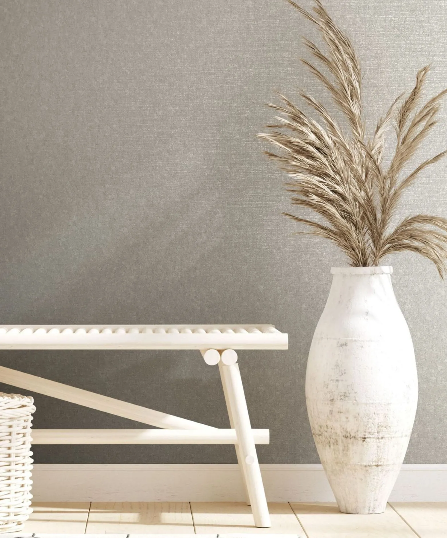 Vliestapete 34026 Uni Grau Beige Marburg
