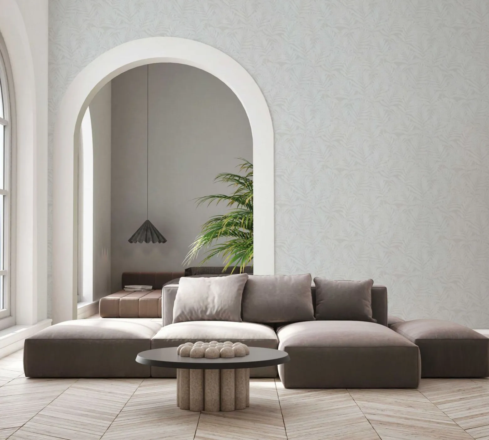Vliestapete 34028 Uni Grau Marburg Habitat