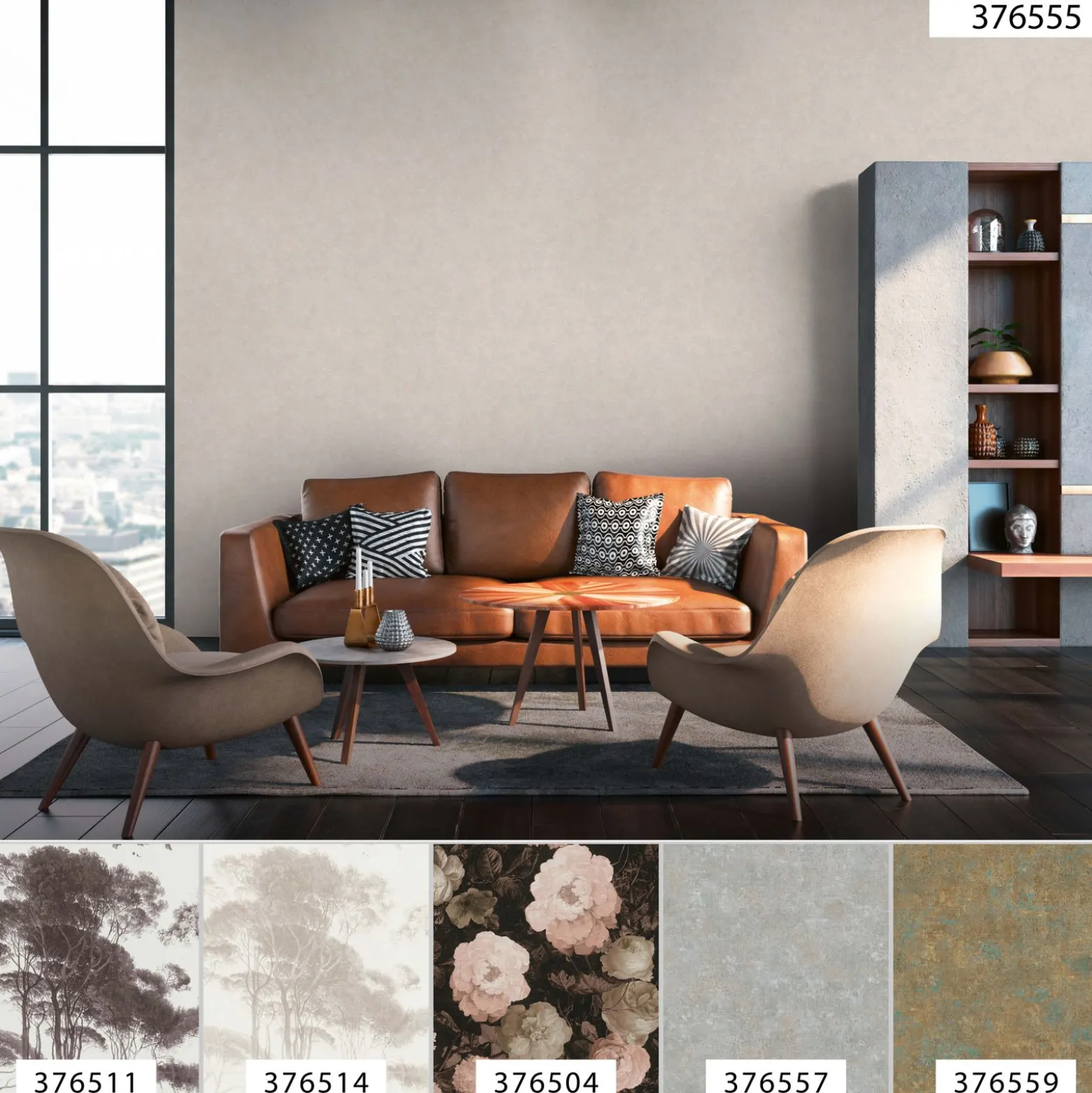 Vliestapete Uni greige 37655-5