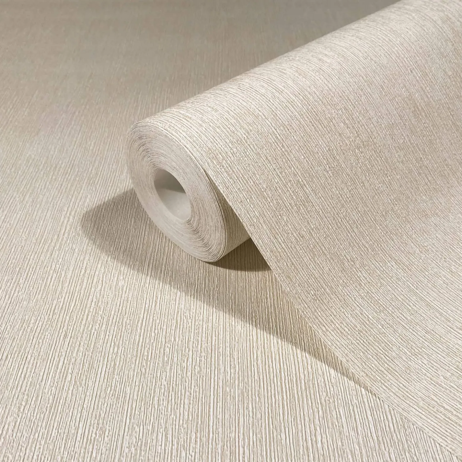 Vliestapete Uni Holzoptik Struktur Weiß Beige 35359