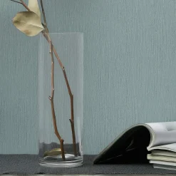 Vliestapete Uni Holzoptik Struktur Blau Grau 35361