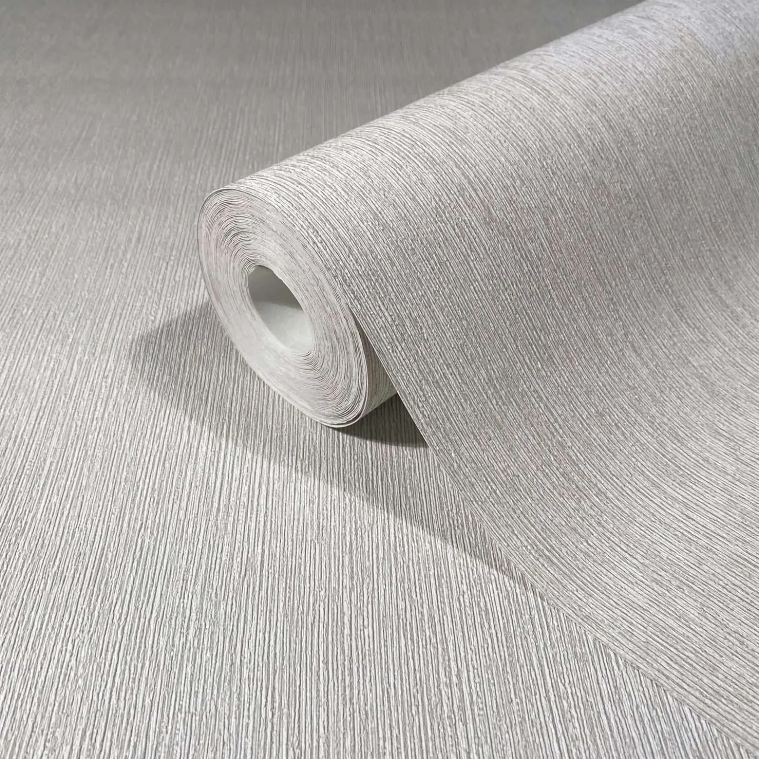 Vliestapete Uni Holzoptik Struktur Creme Grau 35352