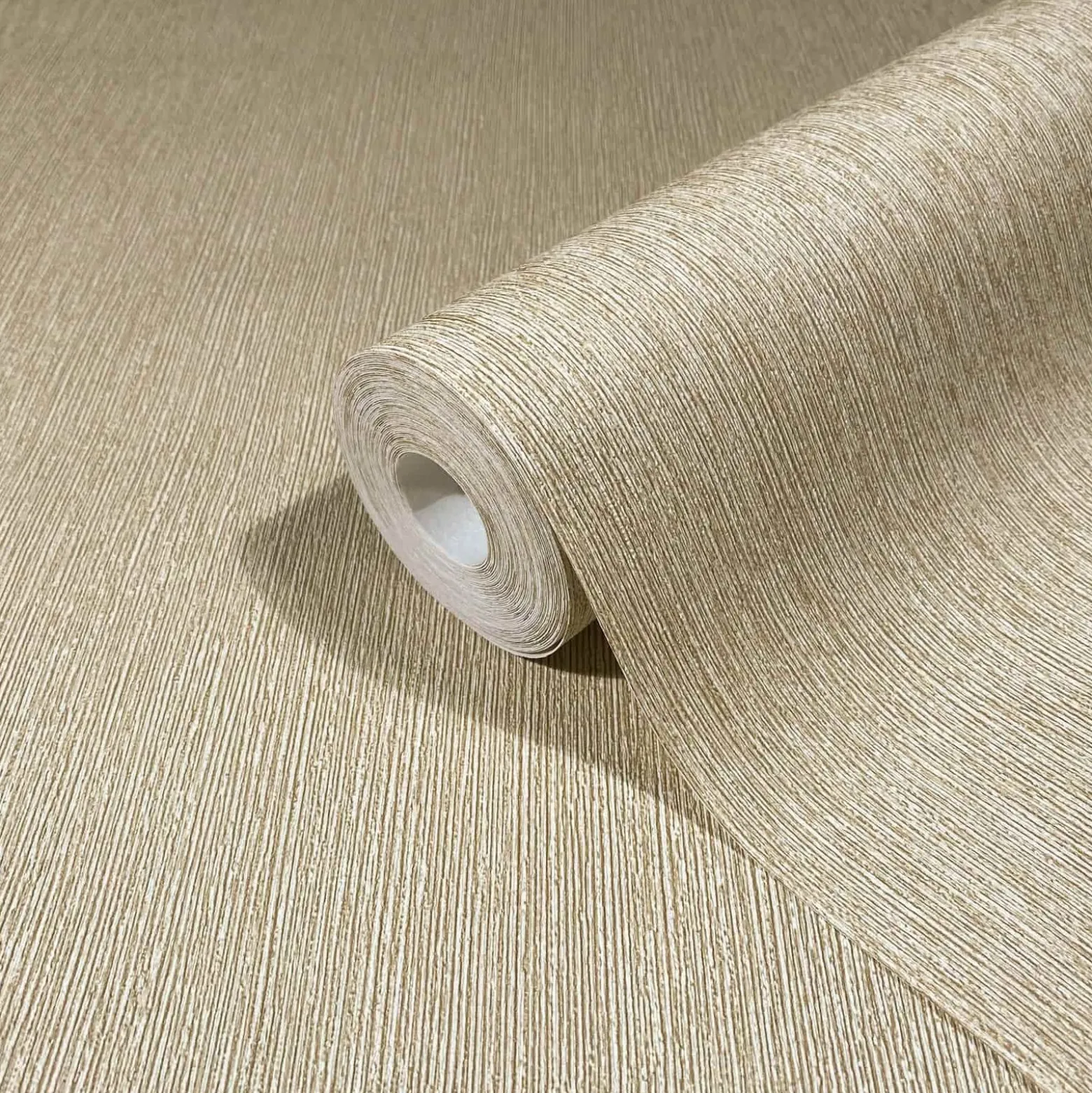 Vliestapete Uni Holzoptik Struktur Beige Creme 35358