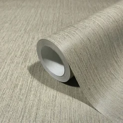 Vliestapete Uni Linien Beige Gold Metallic 82192