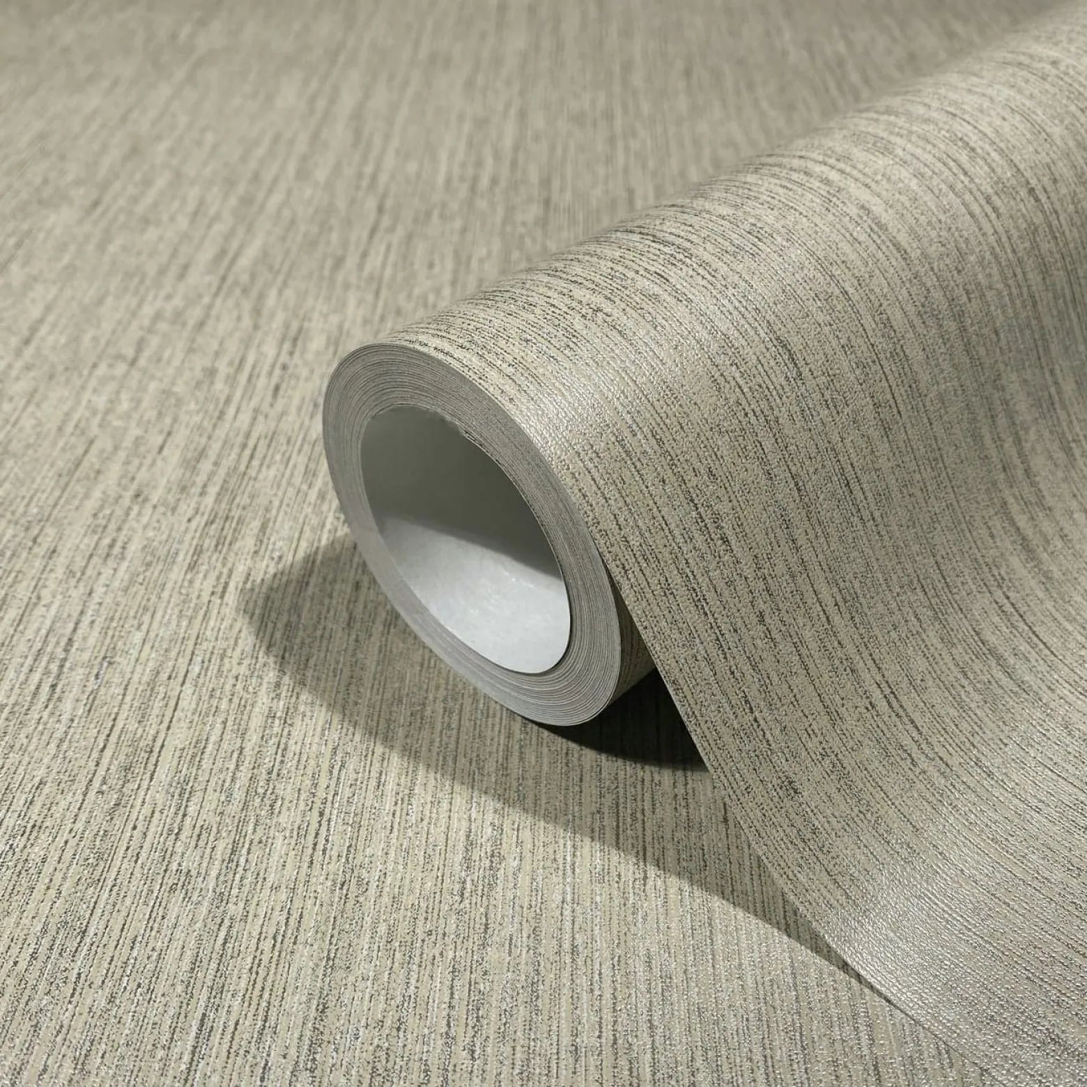 Vliestapete Uni Linien Beige Gold Metallic 82192