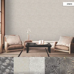 Vliestapete Uni Meliert beige gold Metallic 37857-2