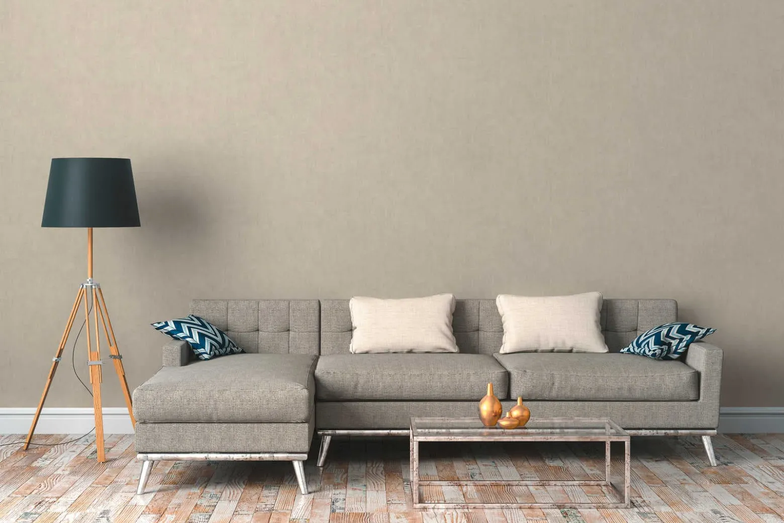Vliestapete Uni Meliert beige AS Creation 38024-5