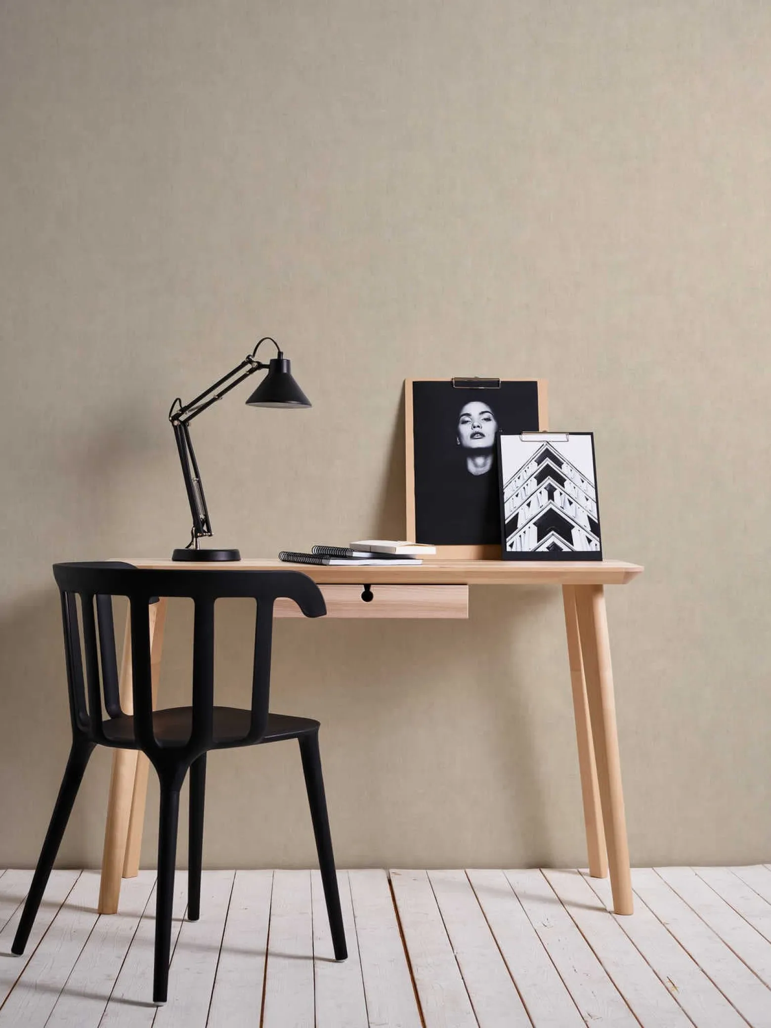 Vliestapete Uni Meliert beige AS Creation 38024-5