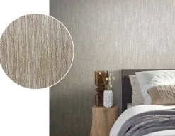 Vliestapete Uni Meliert beige gold metallic 85755