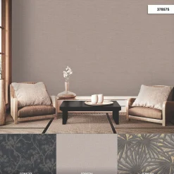 Vliestapete Uni Meliert braun gold Metallic 37857-5