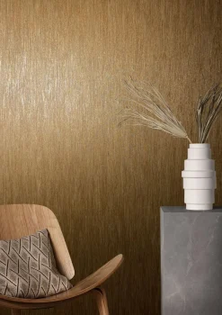 Vliestapete Uni meliert braun kupfer metallic 85754