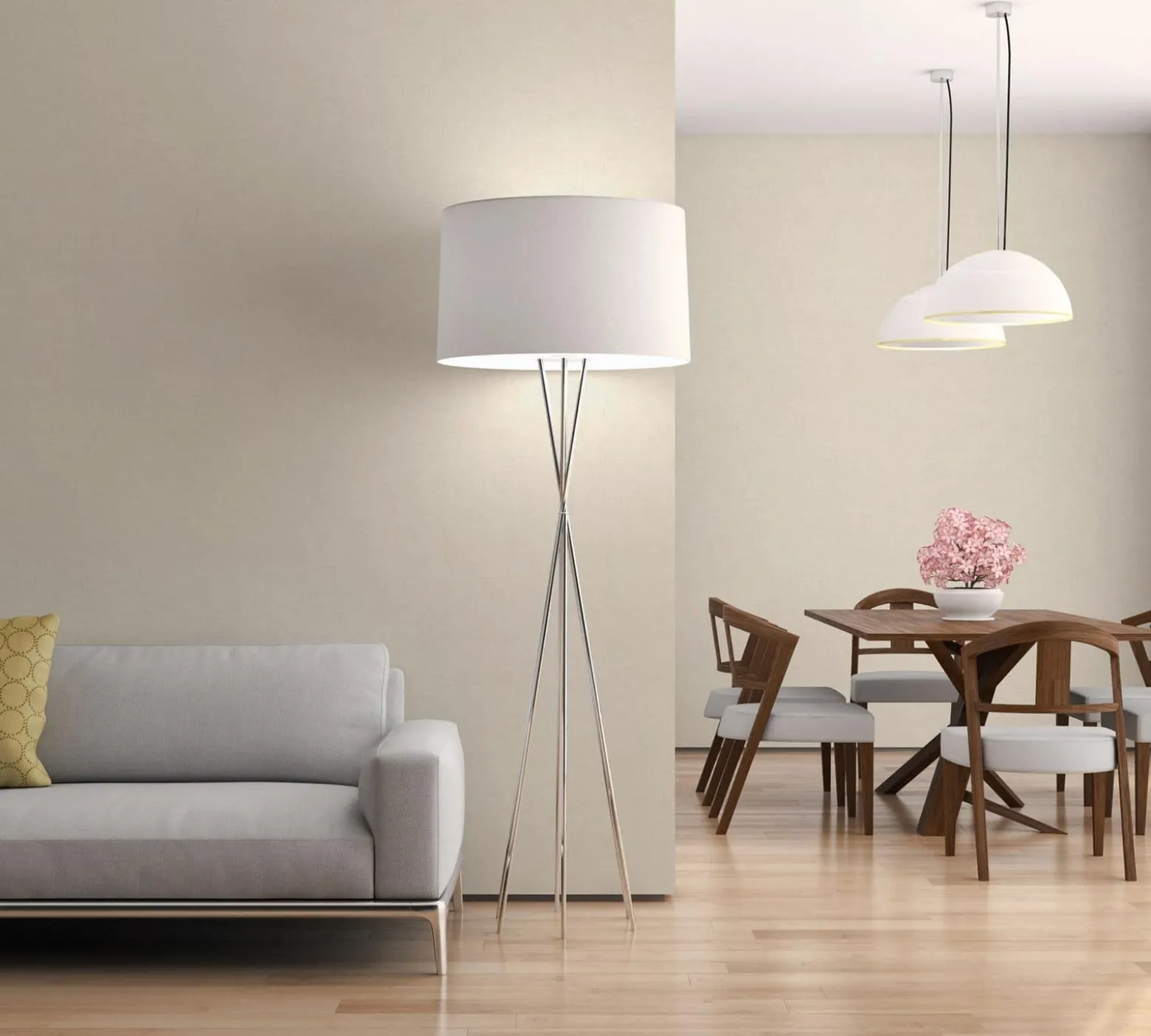 Vliestapete Uni meliert creme silber metallic 32262-2