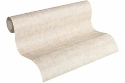 Vliestapete Uni meliert cremebeige gold metallic 32261-2