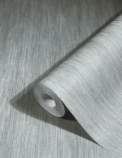 Vliestapete Uni Meliert Grau Metallic 85760