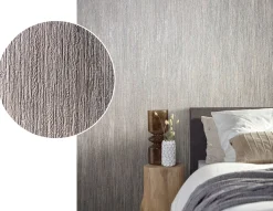 Vliestapete Uni Meliert Greige Metallic 85756