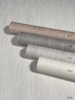 Vliestapete Uni Meliert hellgrau silber Metallic 85757