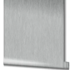 Vliestapete Uni Meliert hellgrau silber Metallic 85757