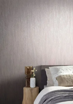 Vliestapete Uni Meliert rosé silber Metallic 85759