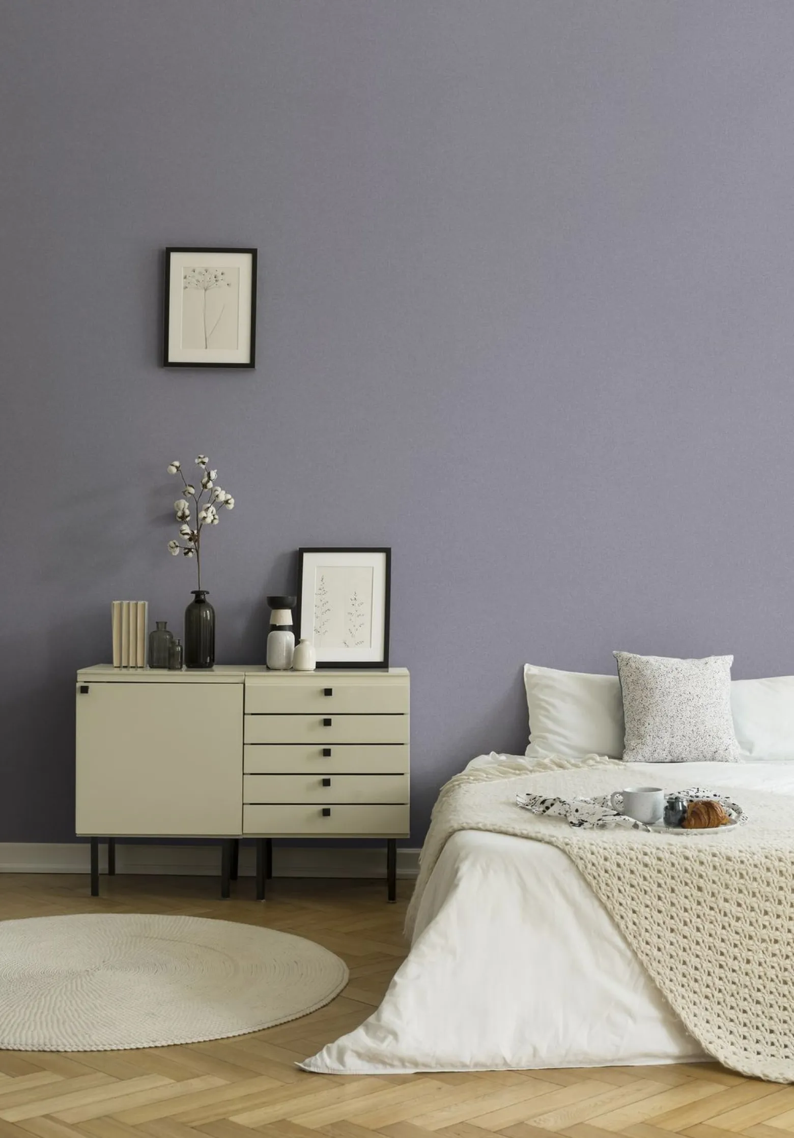 Vliestapete Uni Meliert Struktur Blau Grau 38925-8