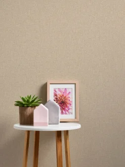 Vliestapete Uni Meliert Struktur Beige 39353-8