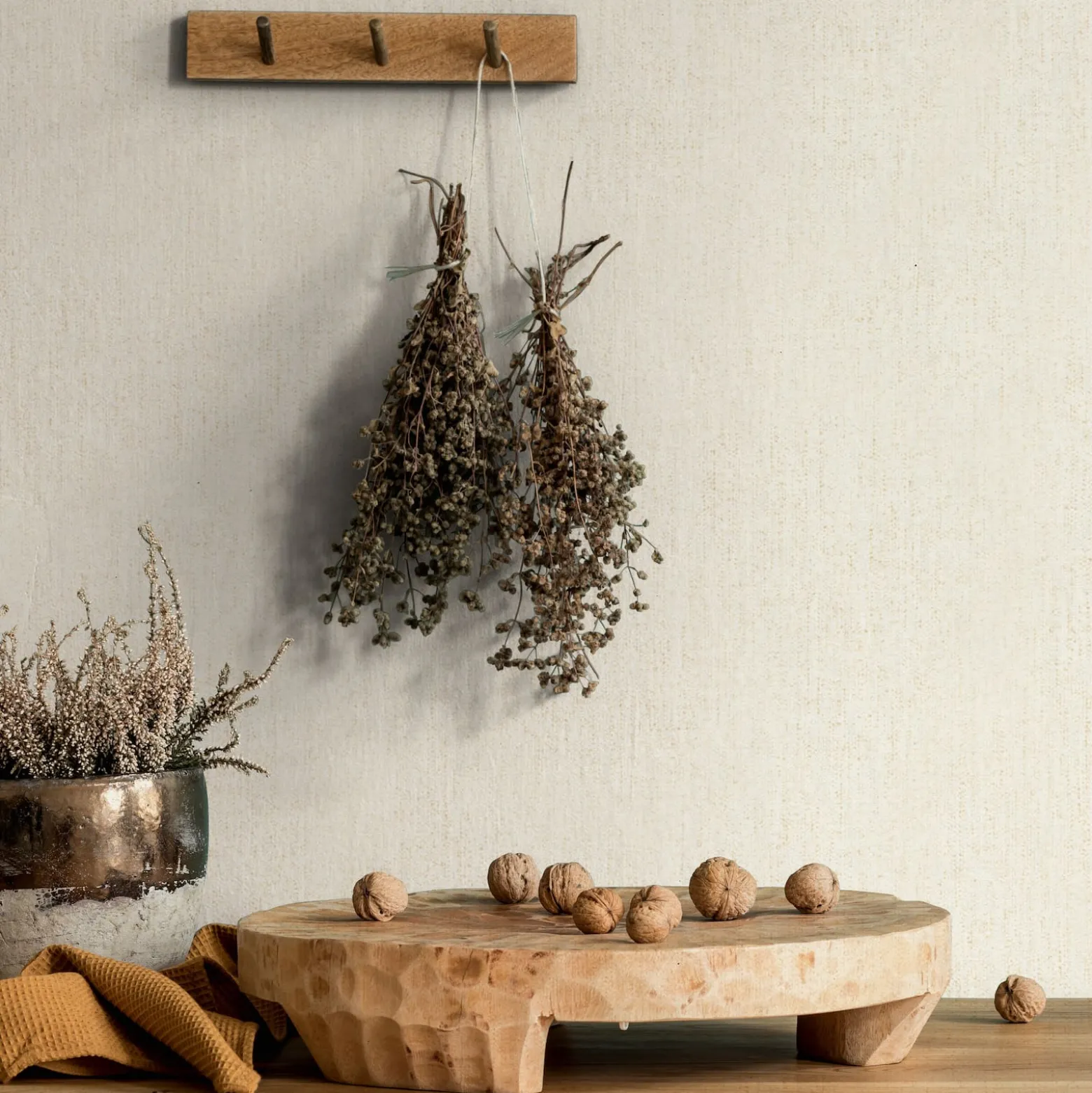 Vliestapete Uni Meliert Struktur Creme Beige Glitzer 82447