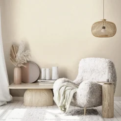 Vliestapete Uni Meliert Struktur Creme Beige Glitzer 82447