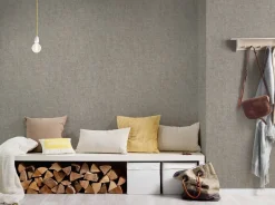Vliestapete Uni meliert taupe silber metallic 32261-6