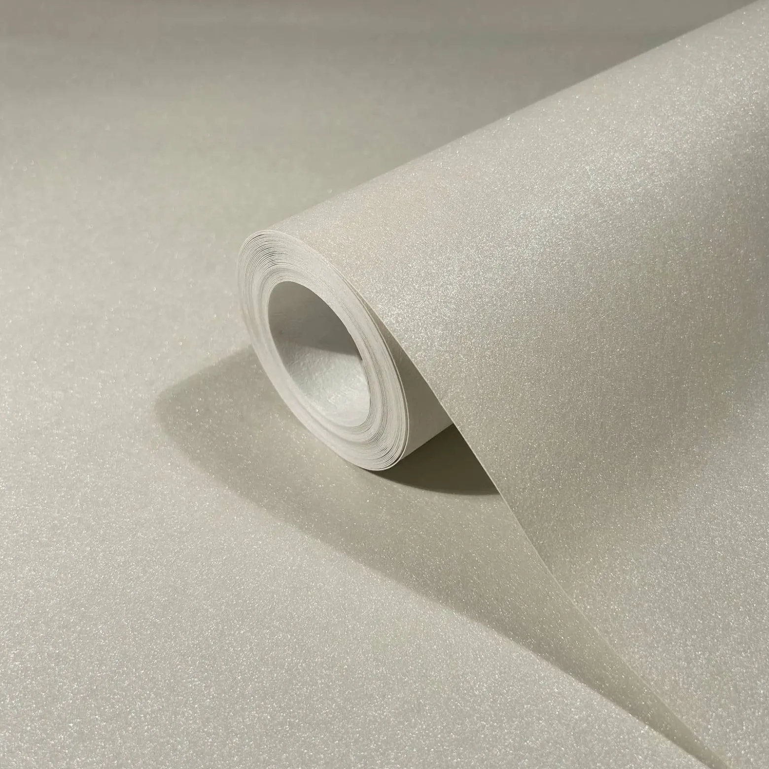 Vliestapete Uni Metall Optik Creme Perlmutt Glitzer 86558