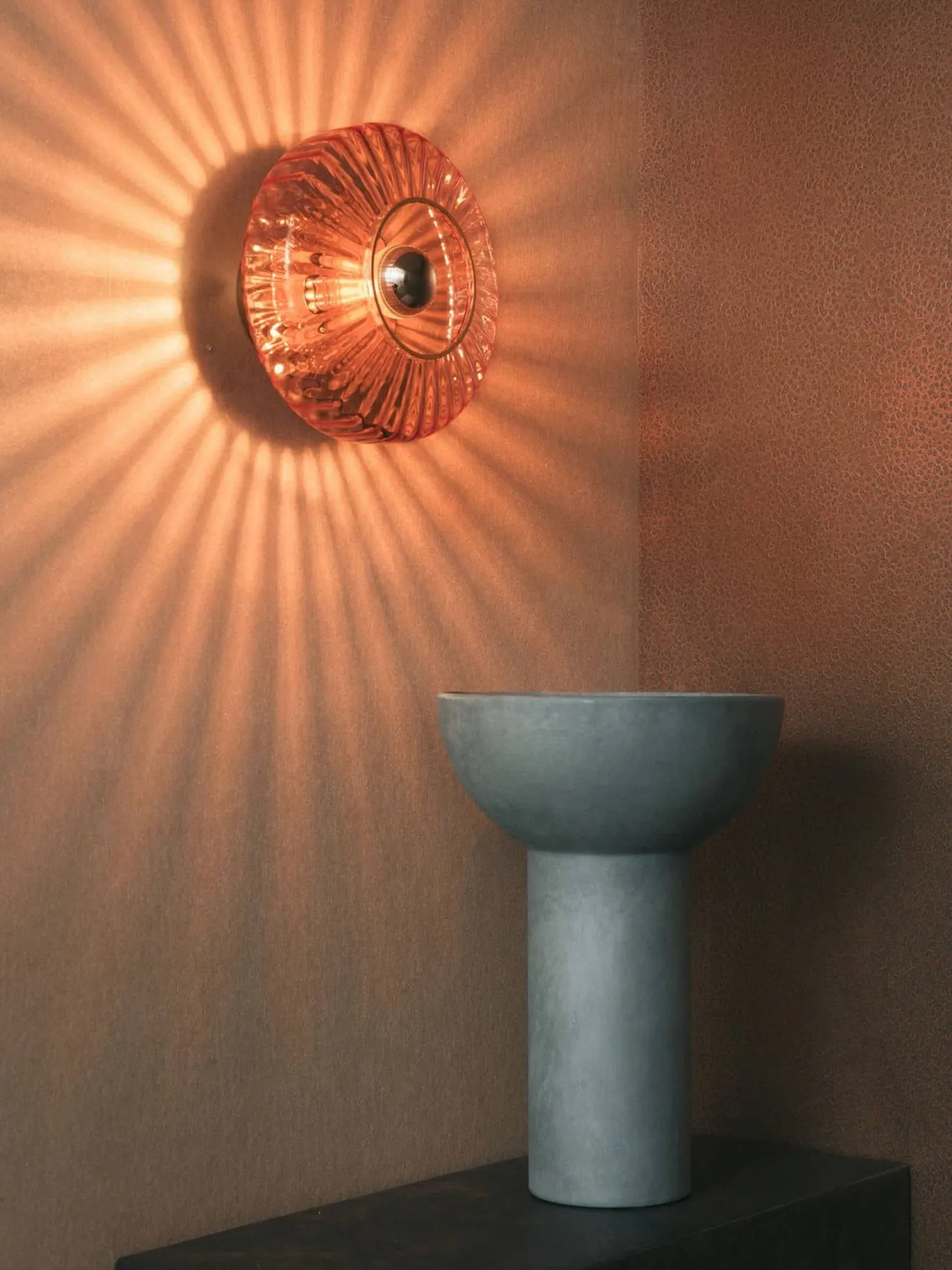 Vliestapete Uni Metall Optik Orange Glitzer 86561