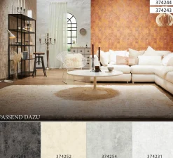 Vliestapete Uni mit Struktur cremegrau Glanz 37425-4