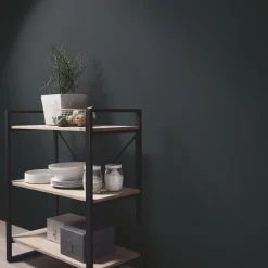 Vliestapete Uni Modern Textil Optik Schwarz 10393-47