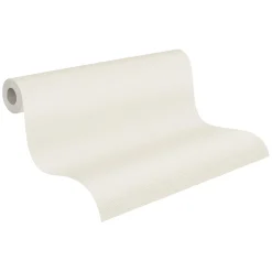 Vliestapete Uni Modern Textiloptik Weiß Grau 39341-3