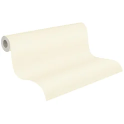 Vliestapete Uni Modern Textiloptik Creme Weiß 39341-4