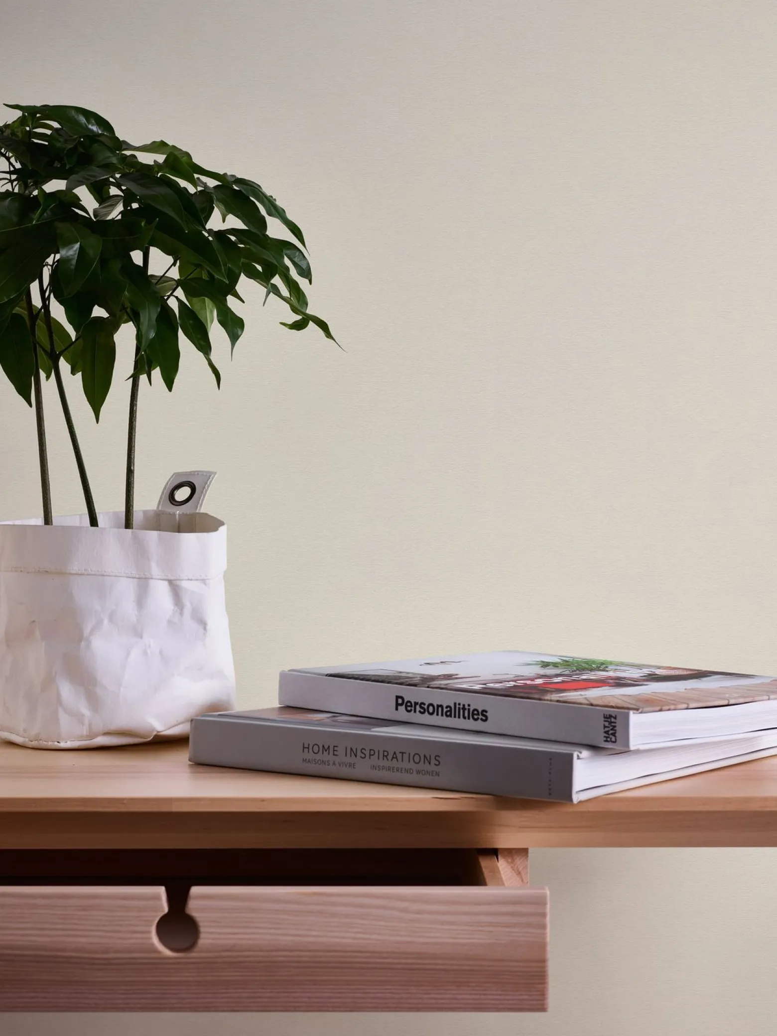 Vliestapete Uni Modern Textiloptik Creme Weiß 39341-4