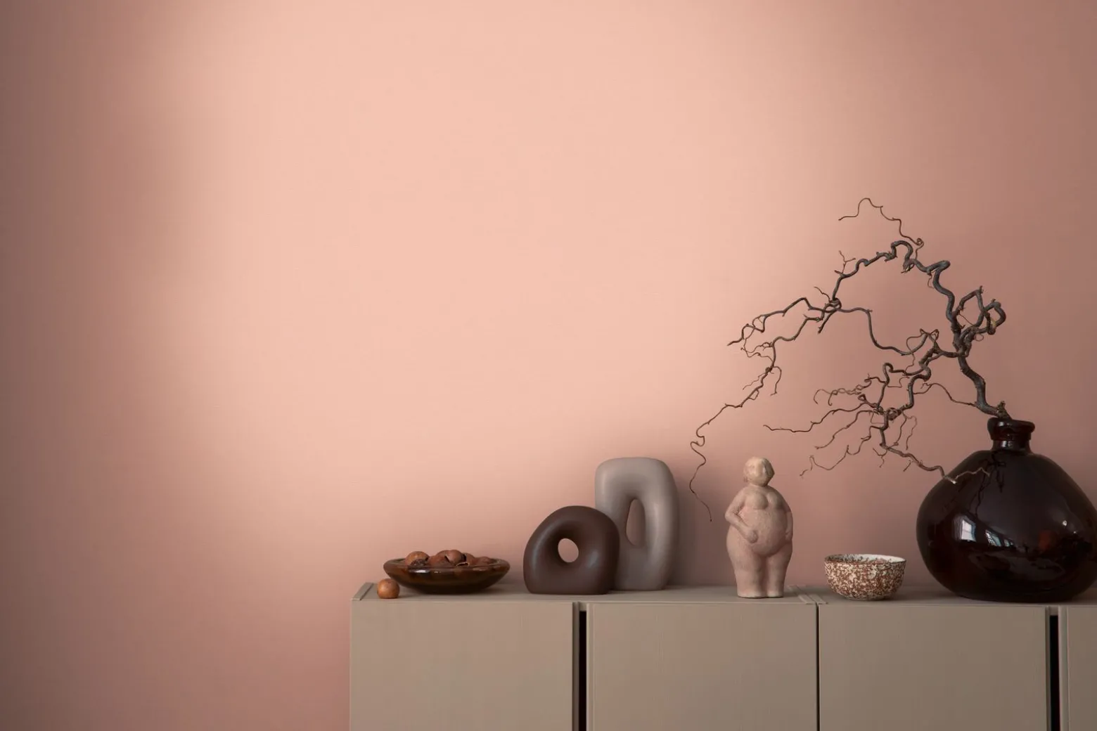 Vliestapete Uni Modern Textiloptik Apricot 3958-18