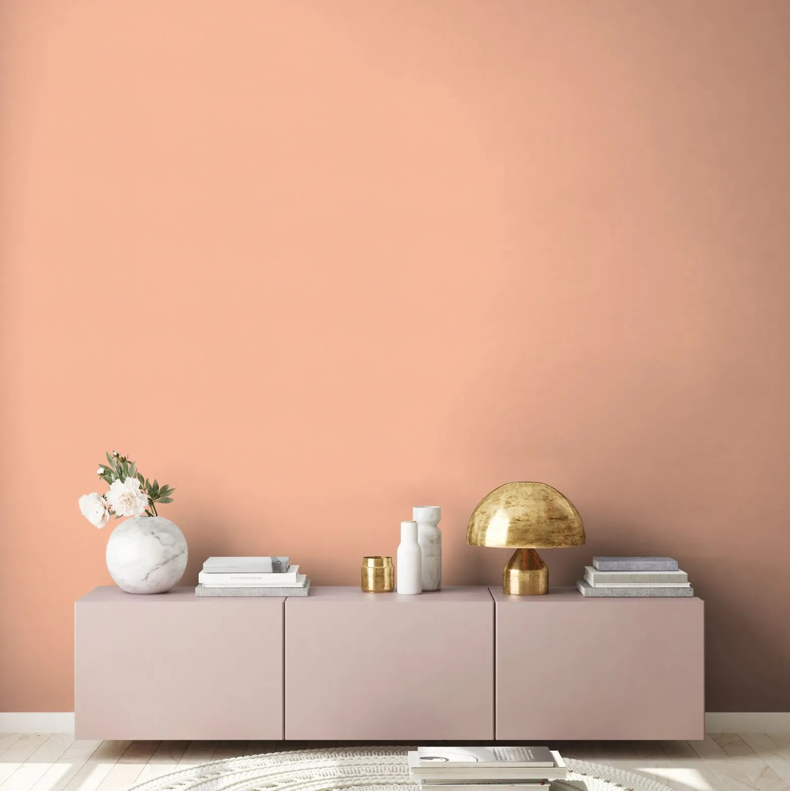 Vliestapete Uni Modern Textiloptik Apricot 3958-18