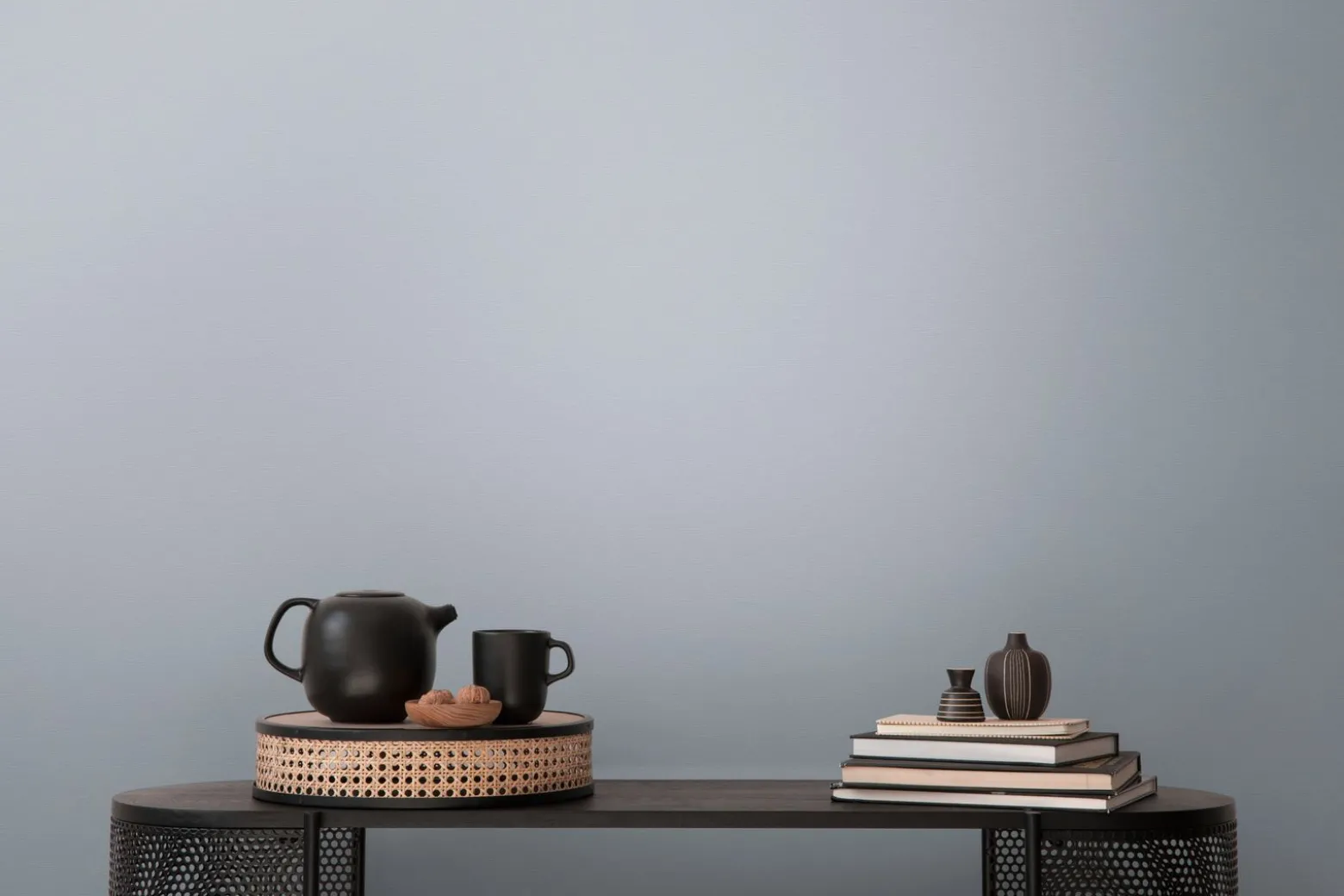 Vliestapete Uni Modern Textiloptik Grau 3957-40