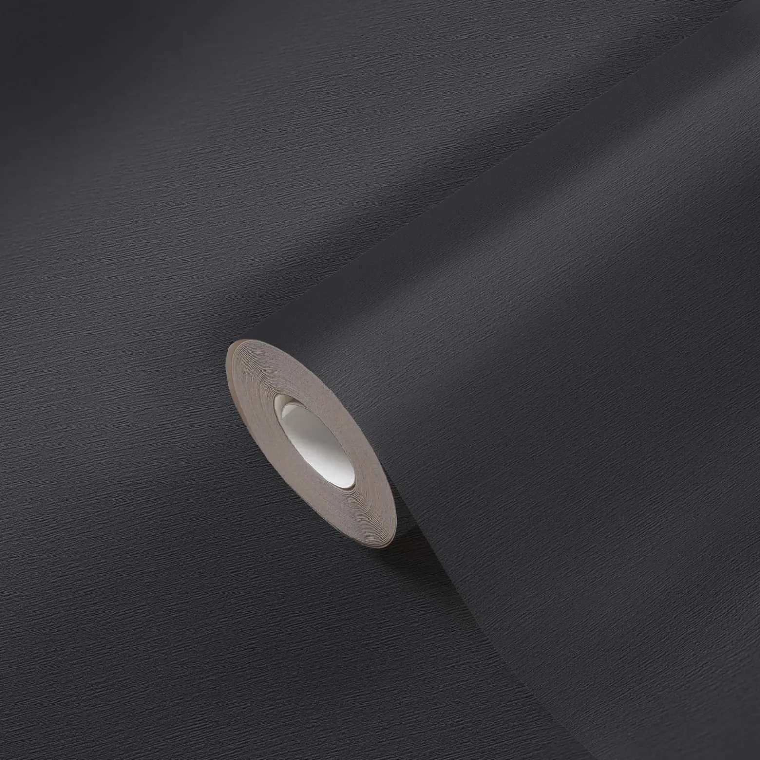 Vliestapete Uni Modern Textiloptik Schwarz 3957-26