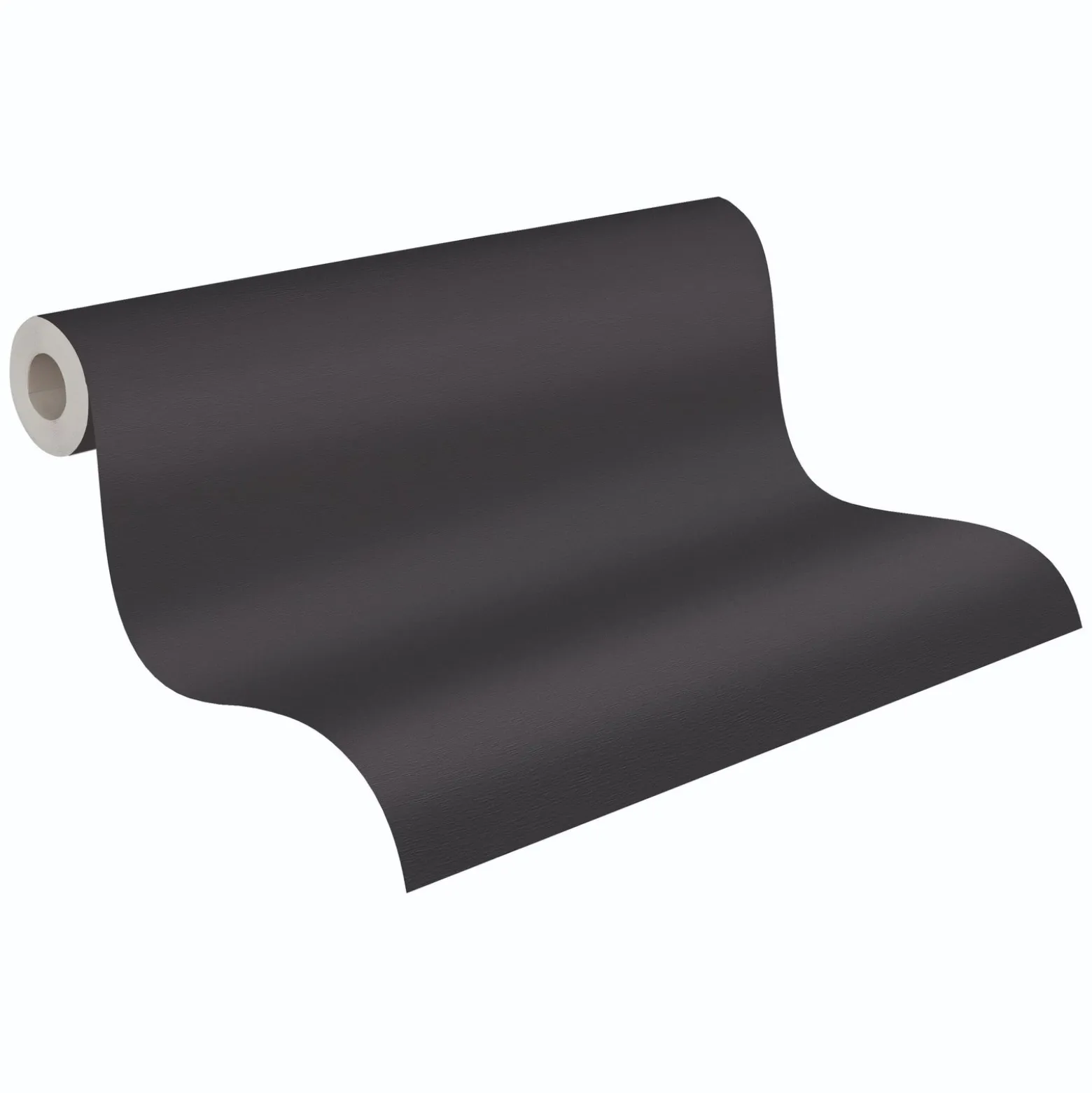 Vliestapete Uni Modern Textiloptik Schwarz 3957-26