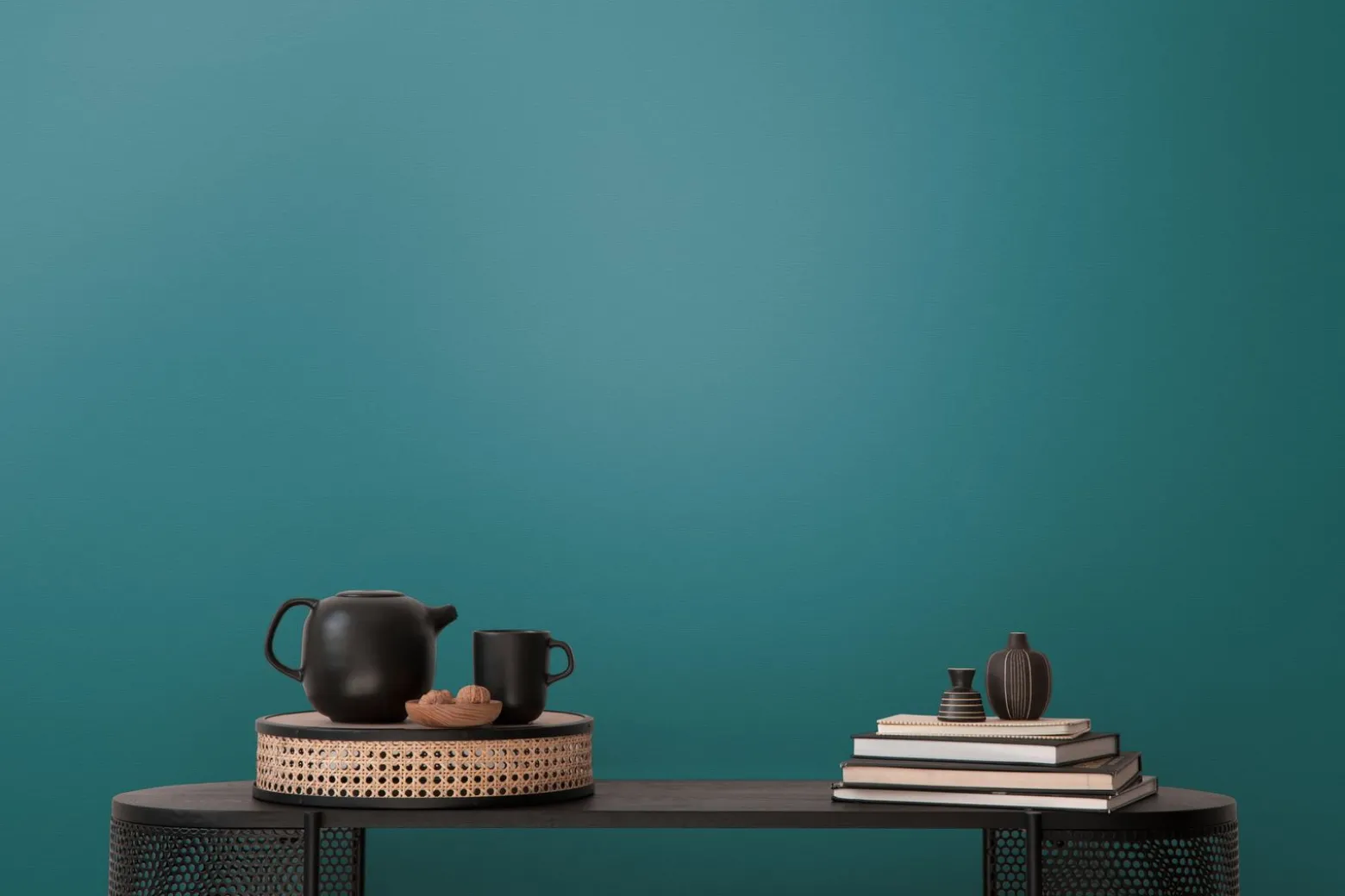 Vliestapete Uni Modern Textiloptik Blau 3957-64